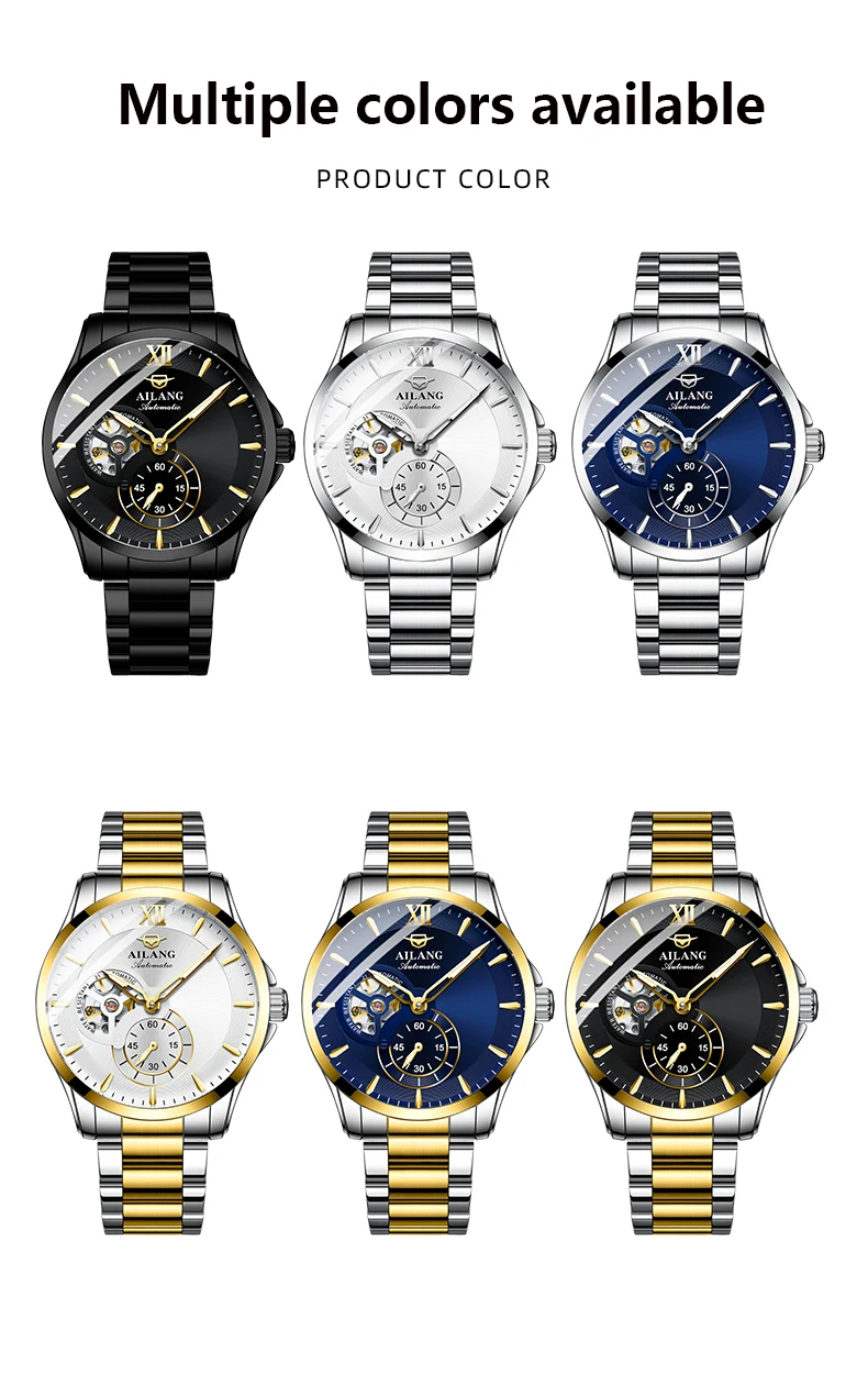 Mens Skeleton Tourbillon Mechanical Watch Self Winding Luxury - Detailed view of the product