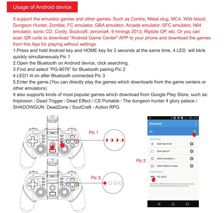GameSir wireless gaming controller reset hole