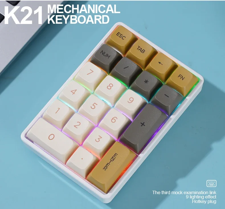 Close up view of durable PBT keycaps texture