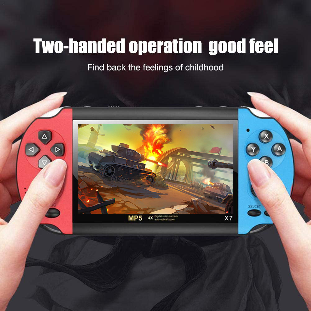 X7 handheld retro video game console with accessories