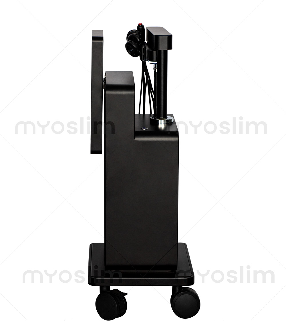 Microcurrent electromagnetic facial rejuvenator in operation