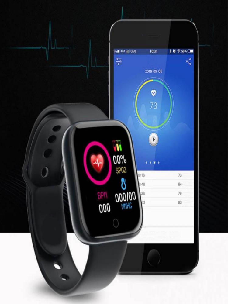 Smart Watch Fitness Tracker Bluetooth Sport Digital Watch - Detailed surface texture up close