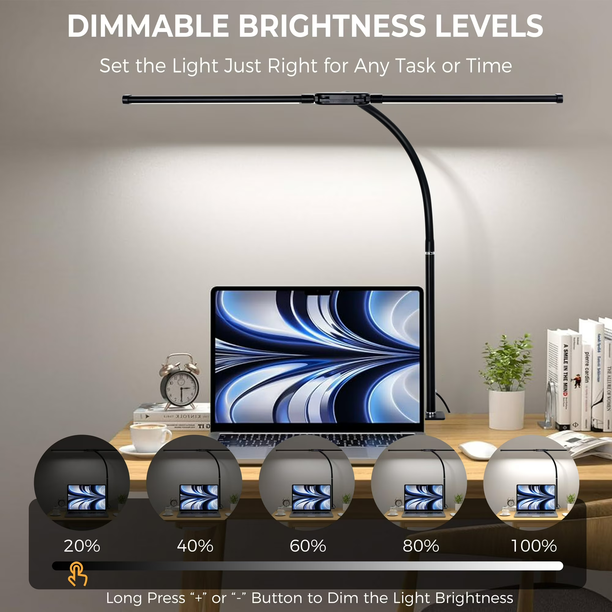 Adjustable architect light for office or study