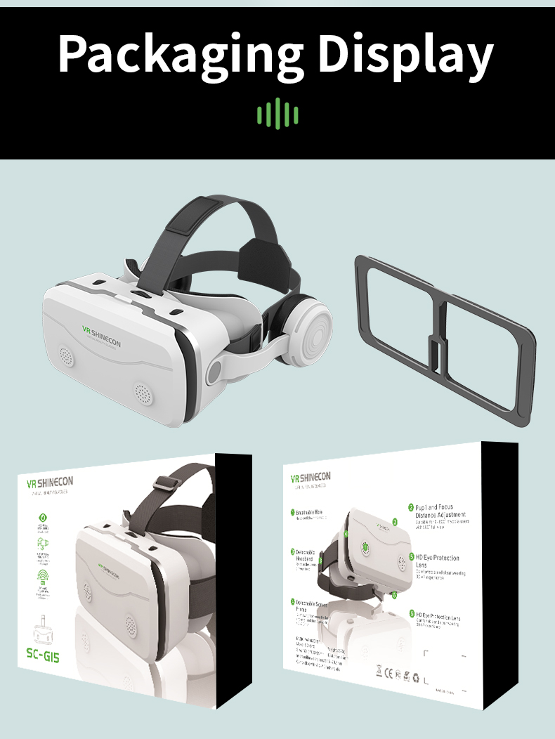 VR Shinecon virtual reality 3D headset goggles for smartphones