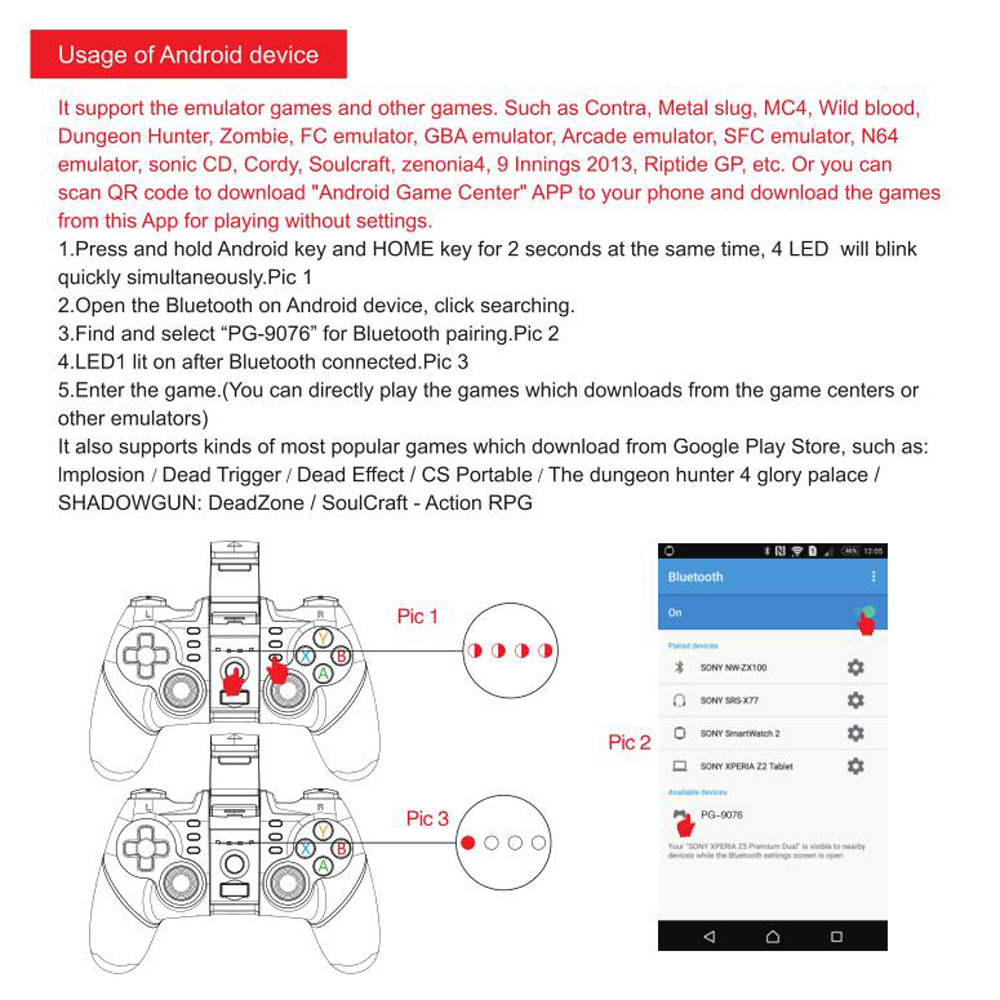 Remote controller c for smartphone VR glasses