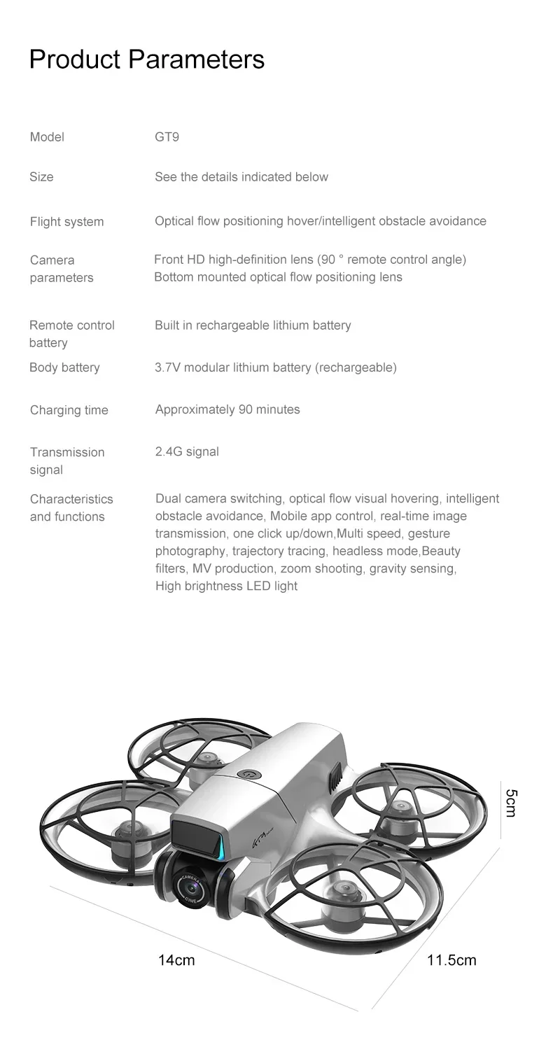 Xioami GT9 GPS Foldable Drone Dual Lens 4K HD Camera Quadcopter - Modern style featured in daily use