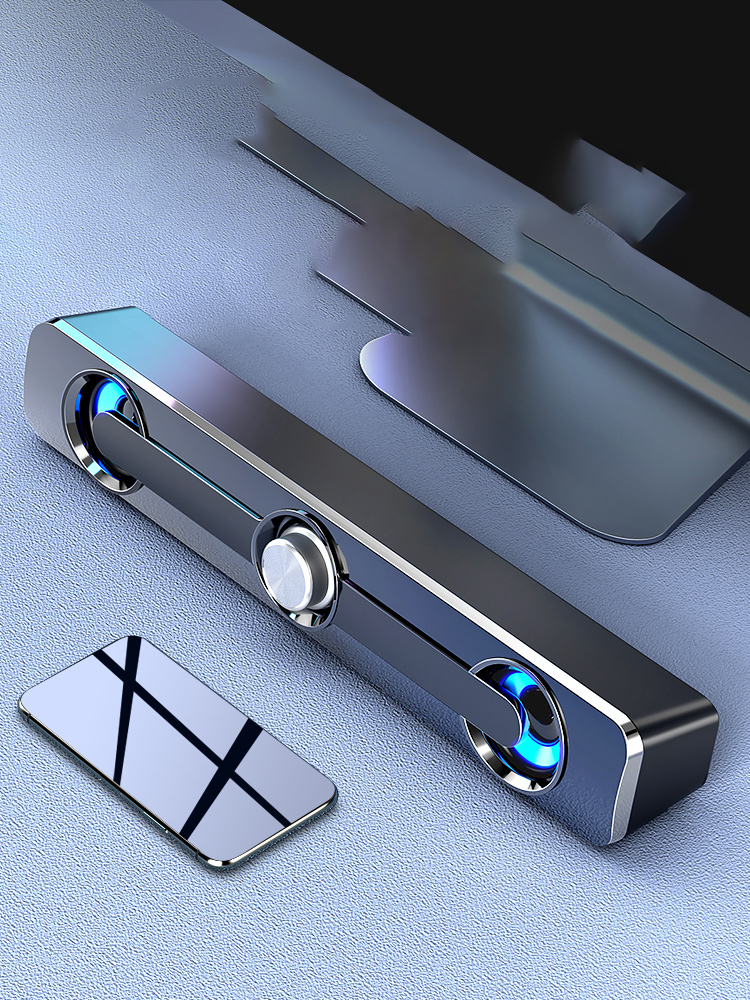 Desktop audio soundbar with USB connection