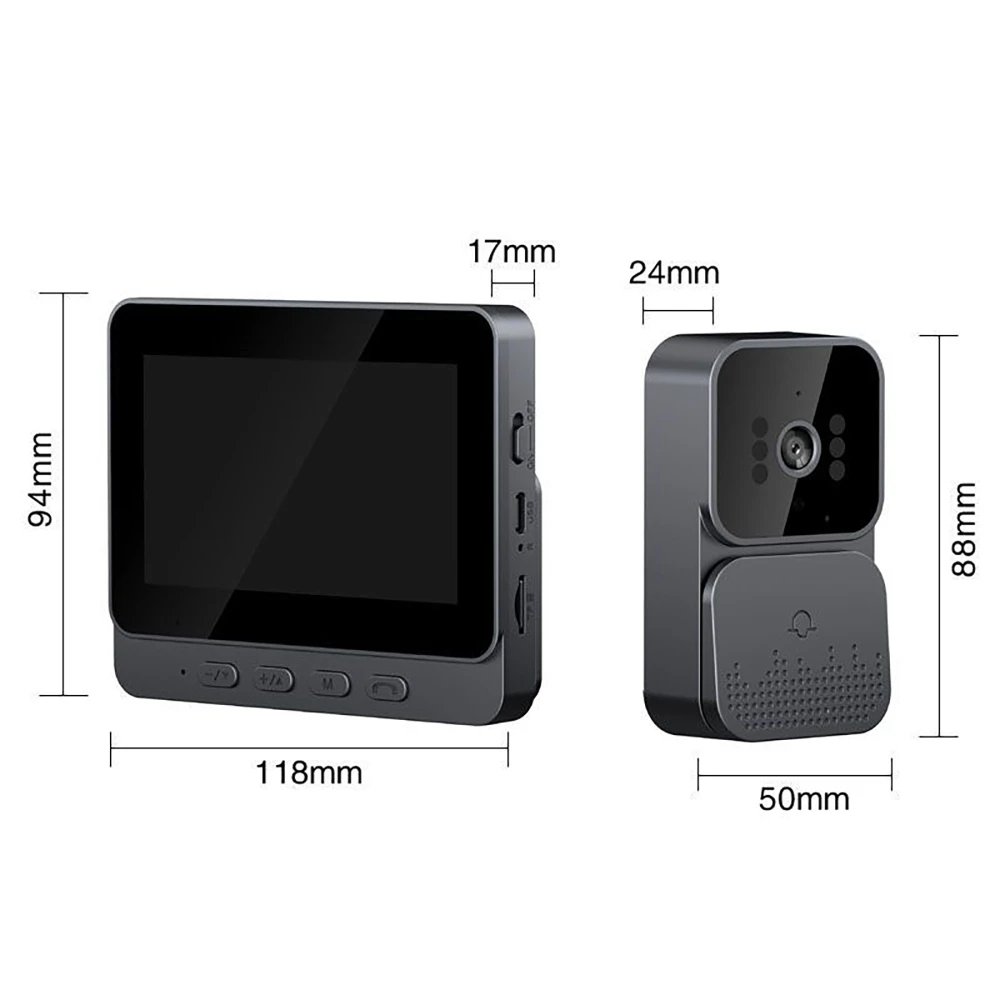 Night vision feature demonstration of smart video doorbell