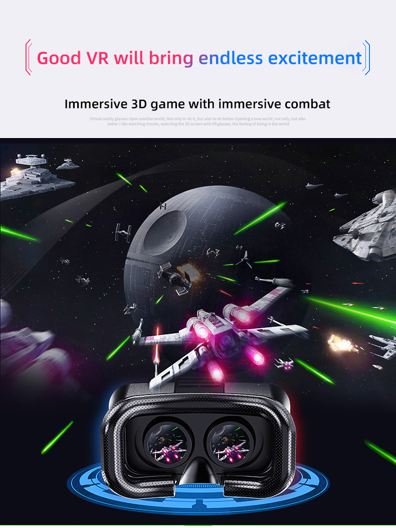 VR Headset 3D Virtual Reality Glasses for Smartphones - Lifestyle shot of the product